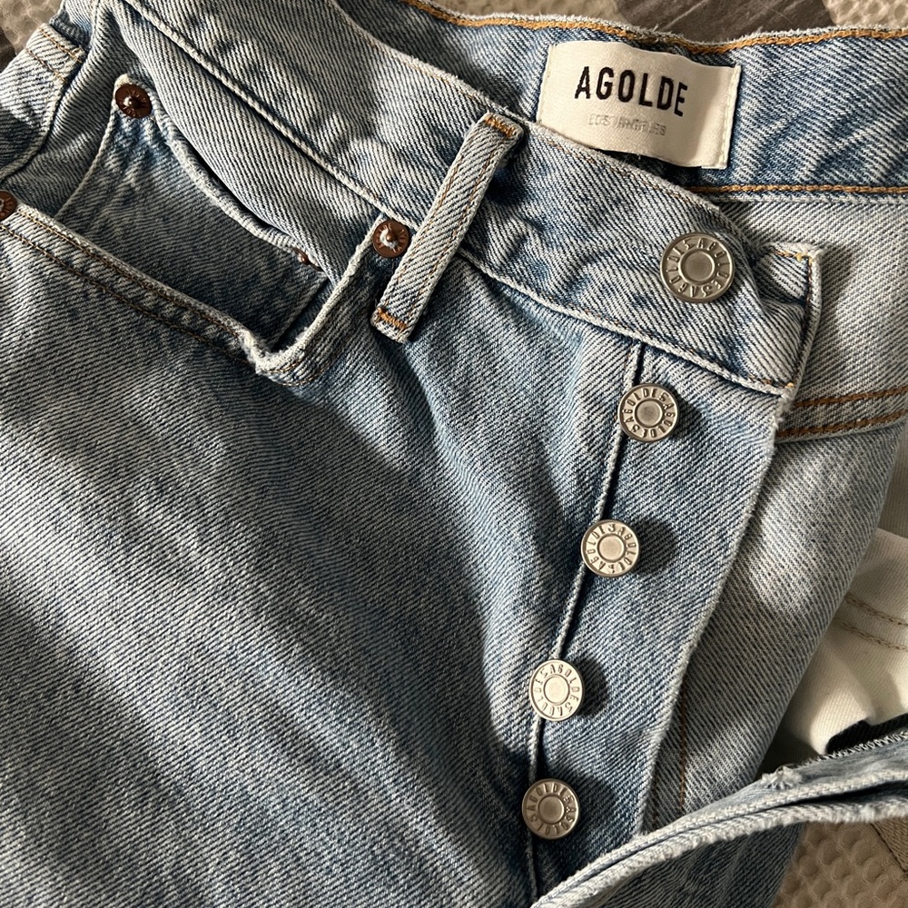 Agolde High Rise Light Blue Jeans